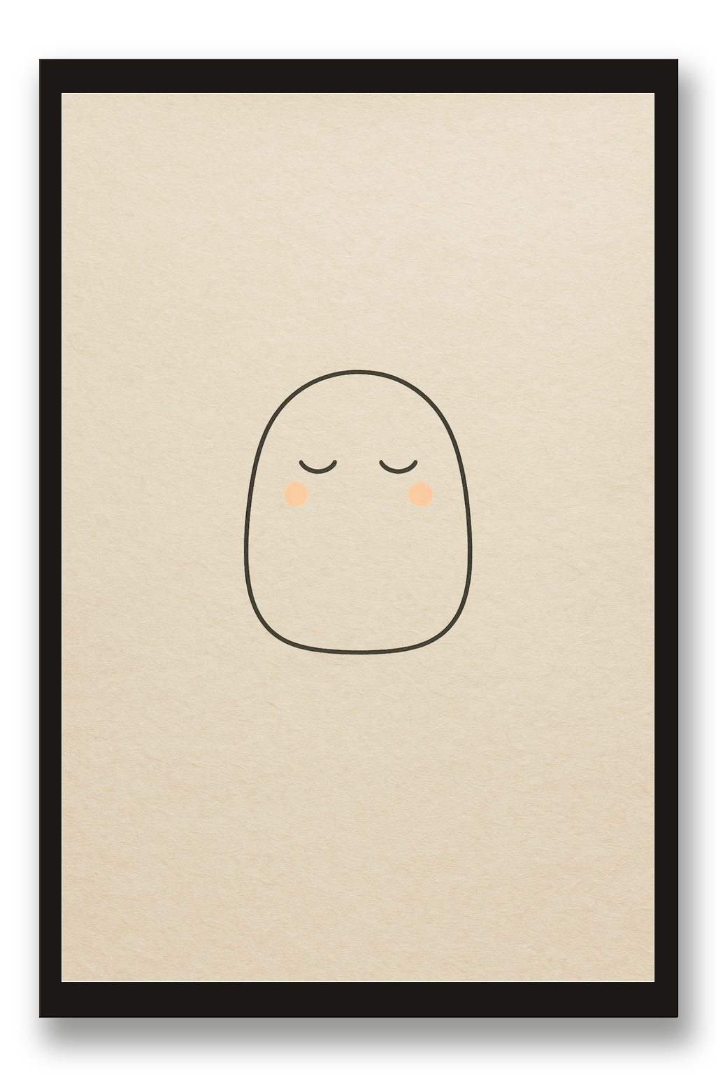 Ghost — mikofu — framed 30×45 cm, black wood frame with acrylic glass