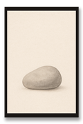 Ishi — stone — framed 30×45 cm, black wood frame with acrylic glass