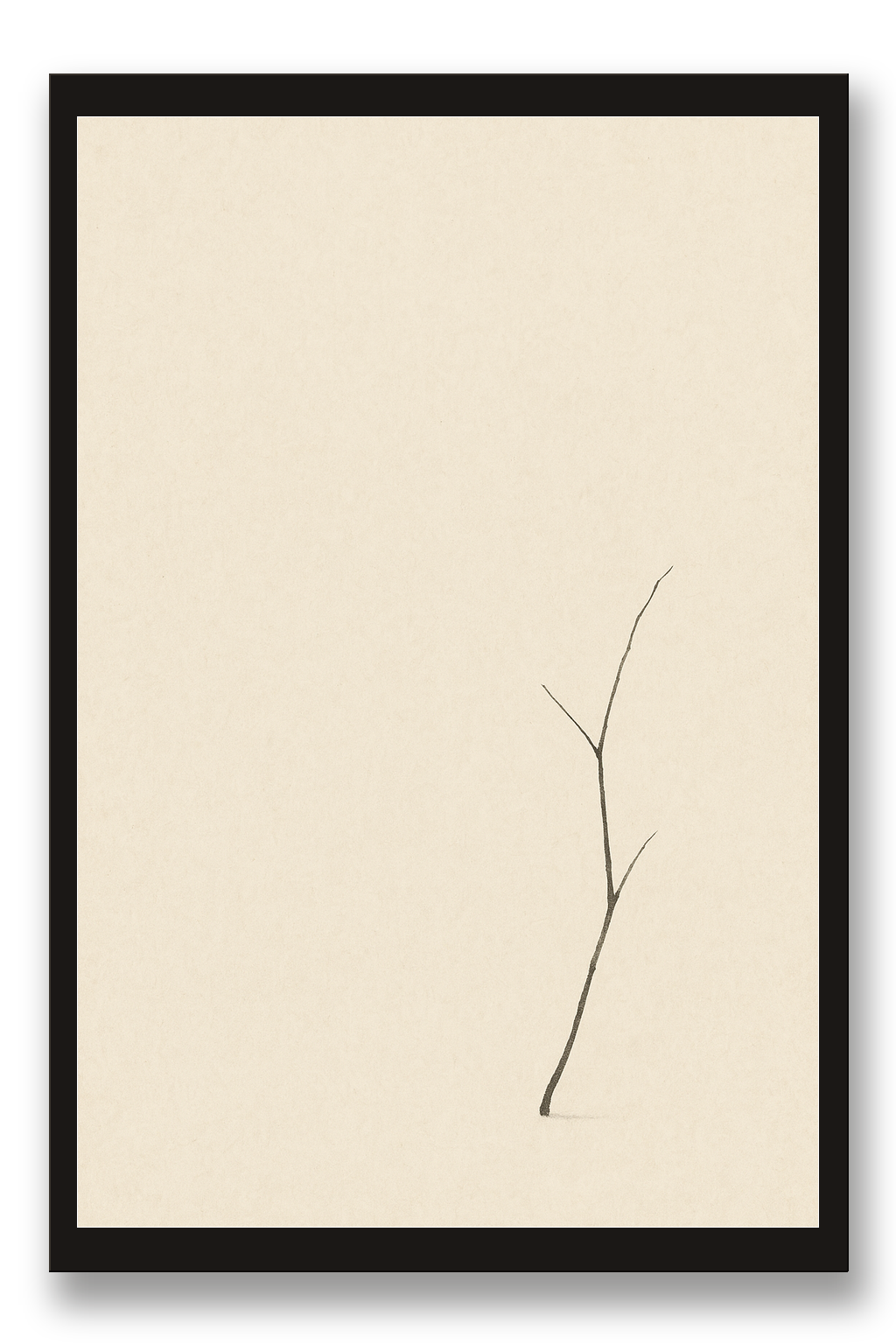 Ma — Emptiness — framed 30×45 cm, black wood frame with acrylic glass