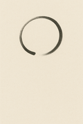 Ensō — a single incomplete circle, sumi ink on warm off-white