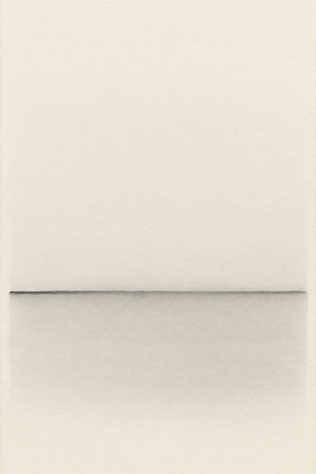 Horizon — a single horizontal line dividing warm paper into two calm tonal fields