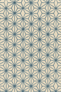 Asanoha hemp-leaf lattice pattern in muted indigo on warm off-white paper
