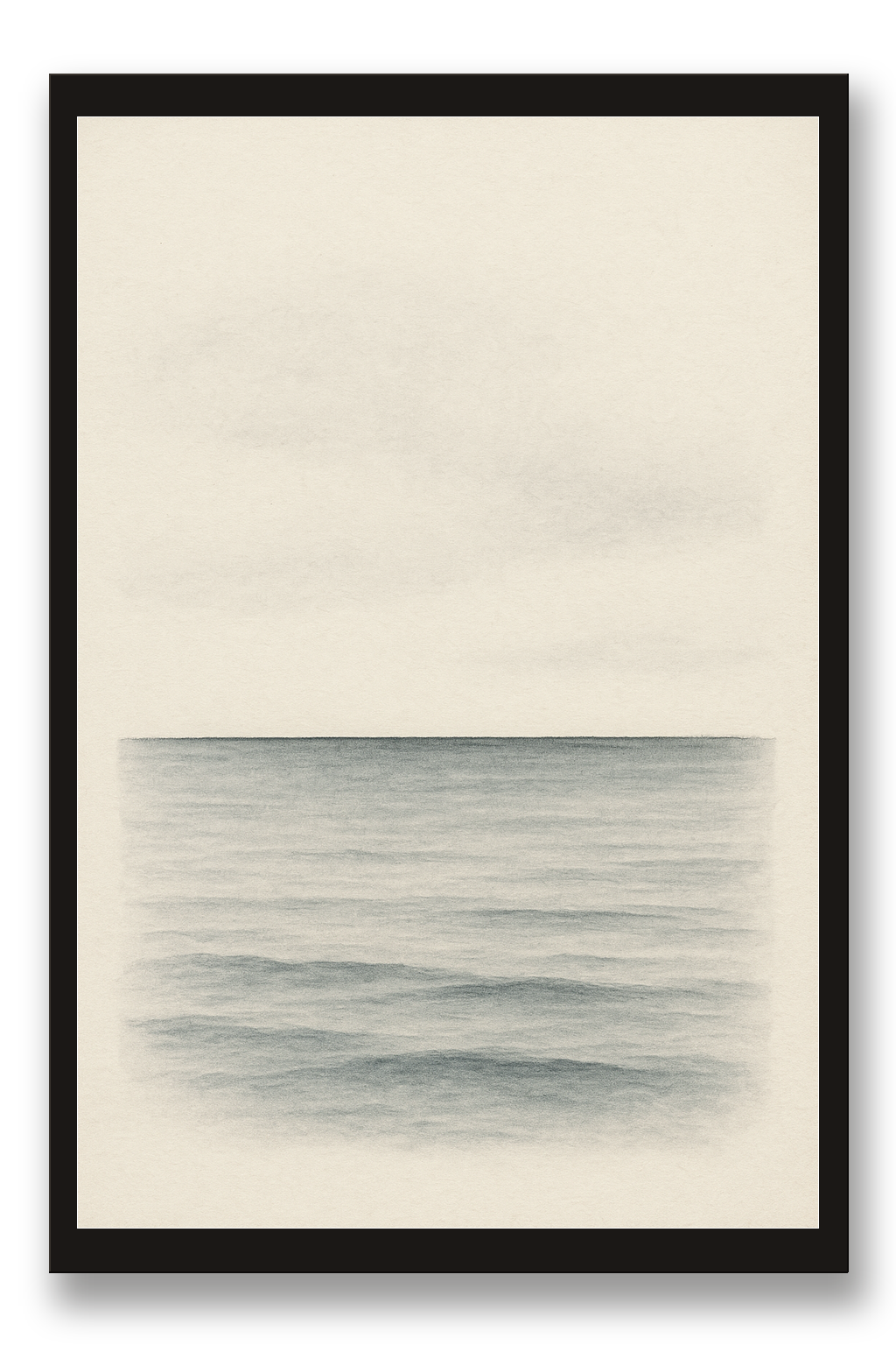 Umi — sea — framed 30×45 cm, black wood frame with acrylic glass
